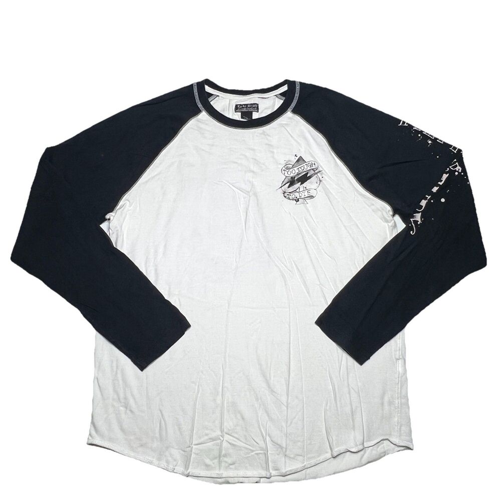 Mens XL Lucky Brand  VTG Inspired Long Sleeve Crewneck Tee Shirt